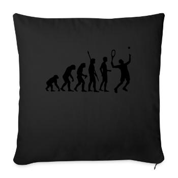 evolution_tennis_b_1c - Sofakissenbezug 45 x 45 cm - Schwarz - Vorne