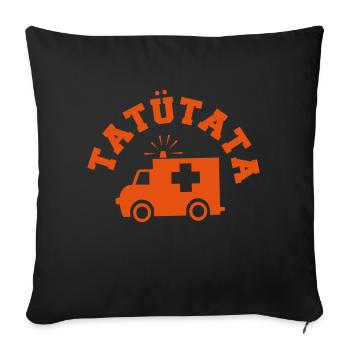 Krankenwagen Tatütata - Sofakissenbezug 45 x 45 cm - Schwarz - Vorne
