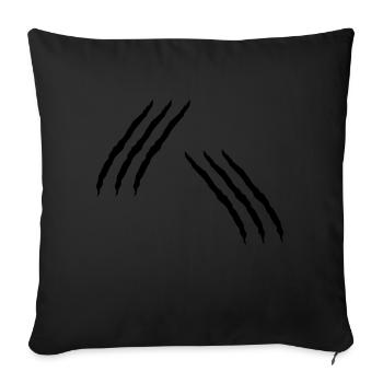 Scratch Cats Monster Attack Wound Flesh Wound - Sofa pillowcase 17,3'' x 17,3'' (45 x 45 cm) - black - Front