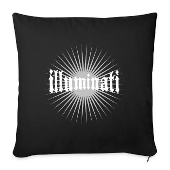 Illuminati star fun police conspiration secrète - Housse de coussin décorative 45 x 45 cm - noir - Devant
