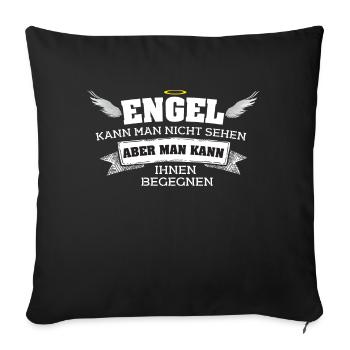 Engel - Sofakissenbezug 45 x 45 cm - Schwarz - Vorne