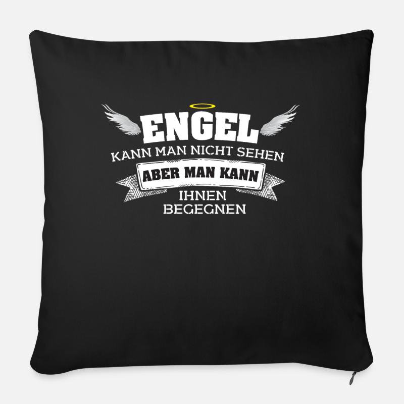 Engel - Sofakissenbezug 45 x 45 cm - Schwarz
