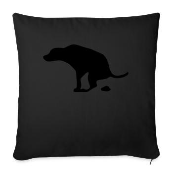 Chien - Housse de coussin décorative 45 x 45 cm - noir - Devant