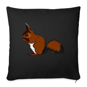 squirrel28 - Housse de coussin décorative 45 x 45 cm - noir - Devant