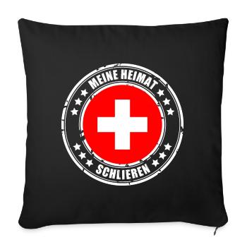 MY HOMELAND SCHLIEREN - Sofa pillowcase 17,3'' x 17,3'' (45 x 45 cm) - black - Front