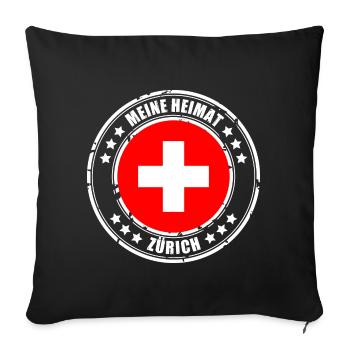 MY HOME ZURICH - Sofa pillowcase 17,3'' x 17,3'' (45 x 45 cm) - black - Front