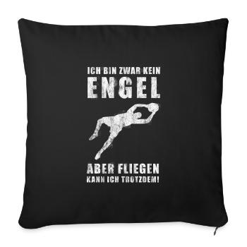 Torwart | Torhüter | Fußball | Keeper | Goalie - Sofakissenbezug 45 x 45 cm - Schwarz - Vorne