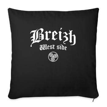 BRETAGNE BREIZH WEST COAST - Housse de coussin décorative 45 x 45 cm - noir - Devant