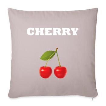 CHERRY STYLE - Sofakissenbezug 45 x 45 cm - helles Taupe - Vorne