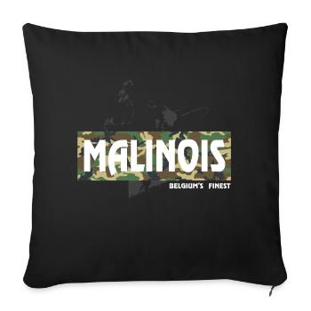 Malinois Camouflage Print - Sofakissenbezug 45 x 45 cm - Schwarz - Vorne