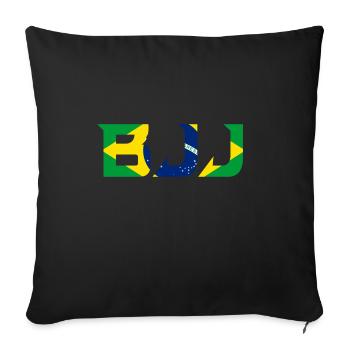 BJJ-Shirt - Sofakissenbezug 45 x 45 cm - Schwarz - Vorne