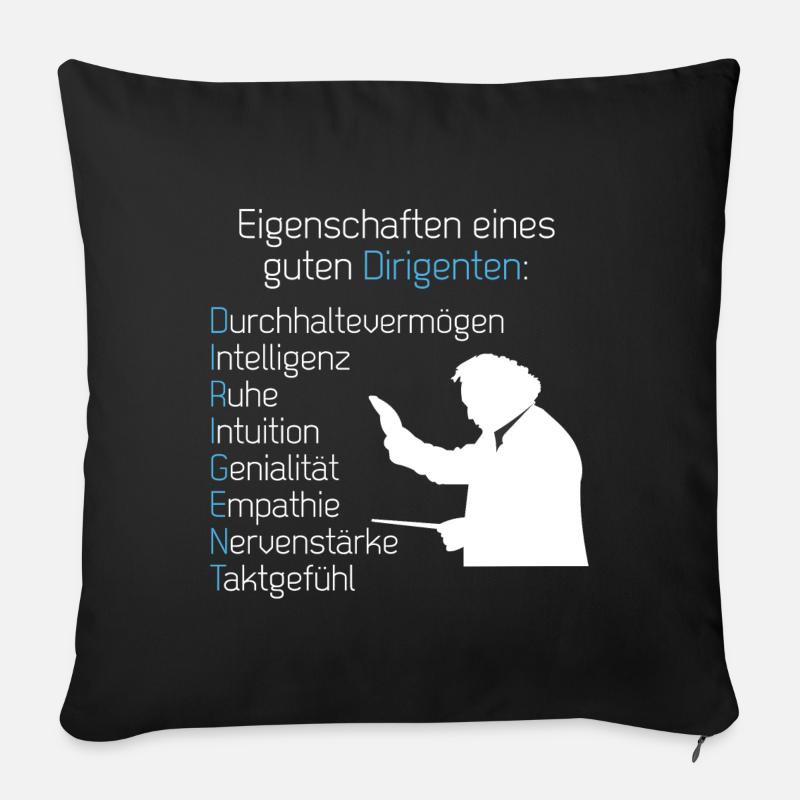 Eigenschaften eines Dirigenten Chor Chorsingen - Sofakissenbezug 45 x 45 cm - Schwarz