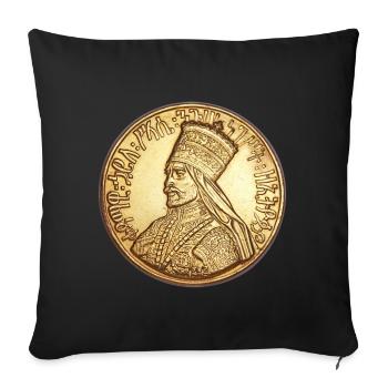Haile Selassie I Jah Rastafari Rasta Reggae Roots - Sofakissenbezug 45 x 45 cm - Schwarz - Vorne
