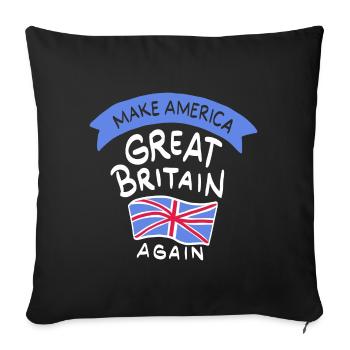 Faire à nouveau cadeau de l'Amérique Grande-Bretagne - Housse de coussin décorative 45 x 45 cm - noir - Devant