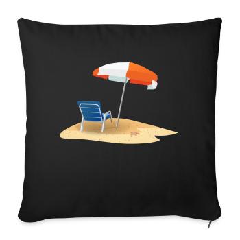 Beach - Sofa pillowcase 17,3'' x 17,3'' (45 x 45 cm) - black - Front
