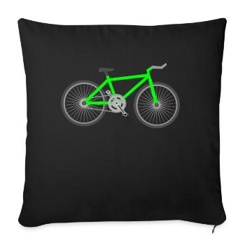 Fixie Fahrrad - Sofakissenbezug 45 x 45 cm - Schwarz - Vorne