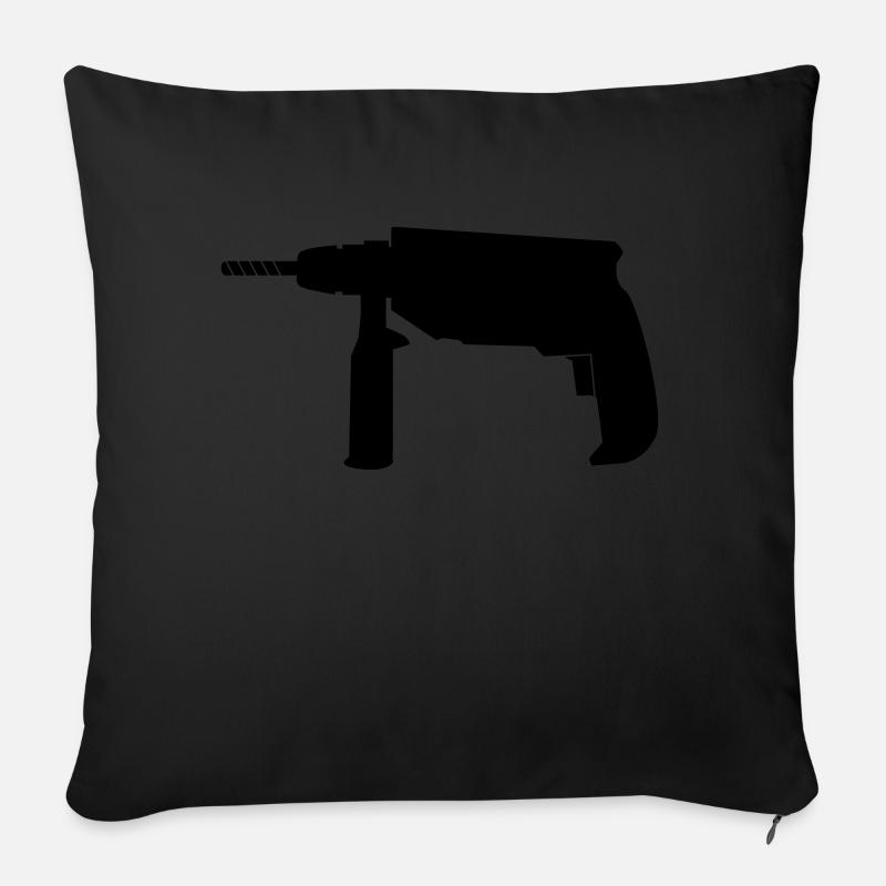 bohrer - Sofakissenbezug 45 x 45 cm - Schwarz