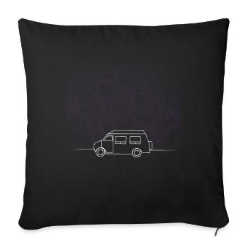 Road Trip Travel Road Trip Vanlife Starry Sky - Sofa pillowcase 17,3'' x 17,3'' (45 x 45 cm) - black - Front
