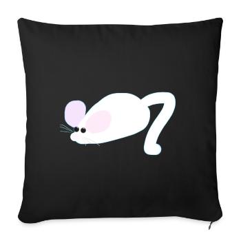 Enfants mignons / conception de souris de bébé - Housse de coussin décorative 45 x 45 cm - noir - Devant