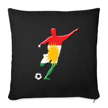 Kurdistan - Sofa pillowcase 17,3'' x 17,3'' (45 x 45 cm) - black - Front