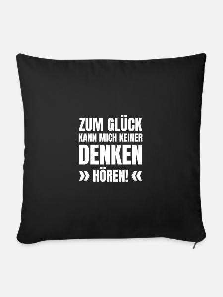 Kopfkino Genervt Provokant Beleidigen Ausrasten - Sofakissenbezug 45 x 45 cm - Schwarz
