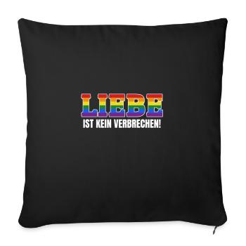 Lgbt Gay Pride Rainbow Flag Gleichberechtigung - Sofakissenbezug 45 x 45 cm - Schwarz - Vorne