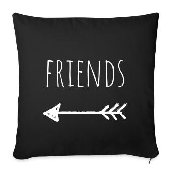 BEST FRIENDS SHIRT - Sofa pillowcase 17,3'' x 17,3'' (45 x 45 cm) - black - Front