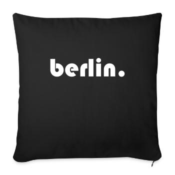 berlin, Hauptstadt, Berlin, Parlament, Regierung - Sofakissenbezug 45 x 45 cm - Schwarz - Vorne