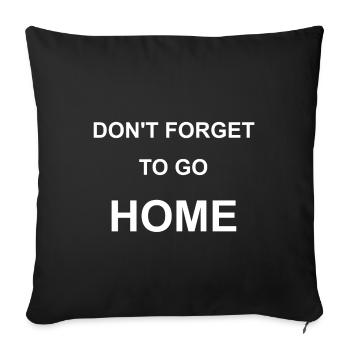 Don 1000 personnes - Housse de coussin décorative 45 x 45 cm - noir - Devant