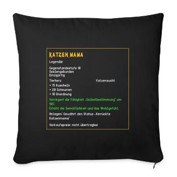 Legendäre Katzenmama Legendär Katzen Tiere Cat - Sofakissenbezug 45 x 45 cm - Schwarz - Vorne