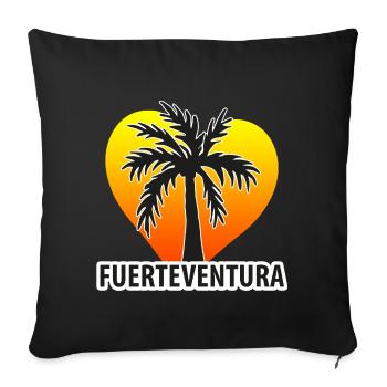 Fuerteventura Palm Heart - Sofa pillowcase 17,3'' x 17,3'' (45 x 45 cm) - black - Front