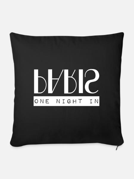 one night in paris - Sofakissenbezug 45 x 45 cm - Schwarz