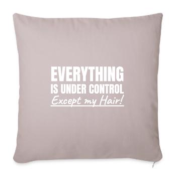 Bad Hair Messy Hair don't care Messed up Hairstyle - Sofa pillowcase 17,3'' x 17,3'' (45 x 45 cm) - light taupe - Front