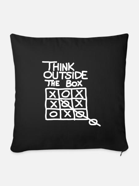 Think Outside the Box - Sofakissenbezug 45 x 45 cm - Schwarz