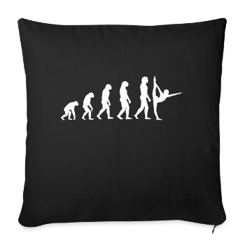 Ballett Evolution Tanzen Silhouette Shirt - Sofakissenbezug 45 x 45 cm - Schwarz - Vorne