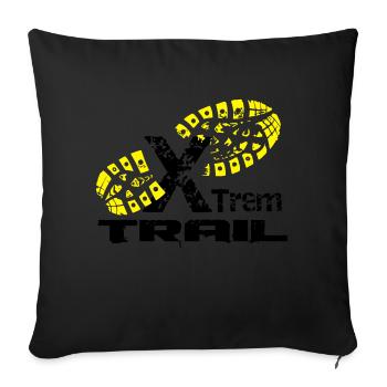 course a pied extreme - Housse de coussin décorative 45 x 45 cm - noir - Devant