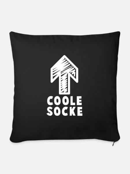 Coole Socke - Sofakissenbezug 45 x 45 cm - Schwarz