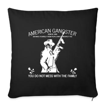 AMERICAN GANGSTER (s) - Housse de coussin décorative 45 x 45 cm - noir - Devant