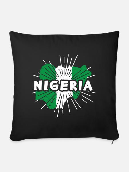 Nigeria - Sofakissenbezug 45 x 45 cm - Schwarz