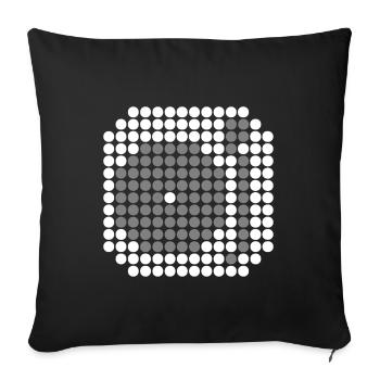 DOTTED DJ MIXER (w) - Sofakissenbezug 45 x 45 cm - Schwarz - Vorne