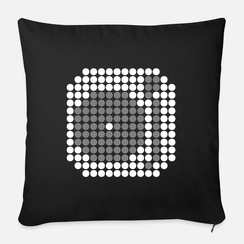 DOTTED DJ MIXER (w) - Sofakissenbezug 45 x 45 cm - Schwarz