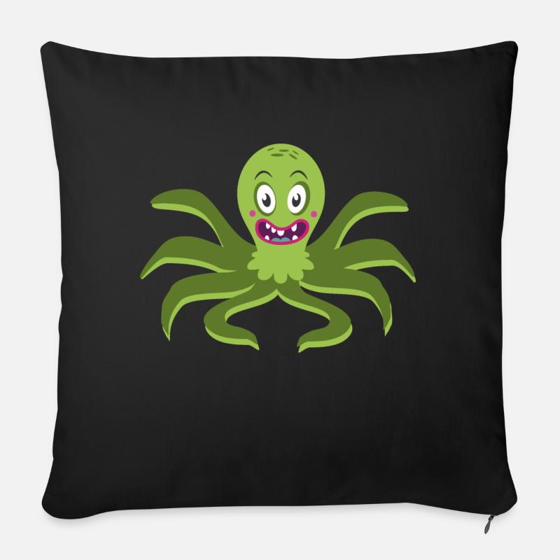 octopus - Sofakissenbezug 45 x 45 cm - Schwarz