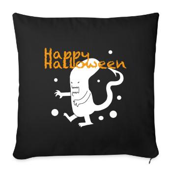 Halloween monster white - Sofa pillowcase 17,3'' x 17,3'' (45 x 45 cm) - black - Front