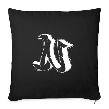 N - Sofakissenbezug 45 x 45 cm - Schwarz - Vorne