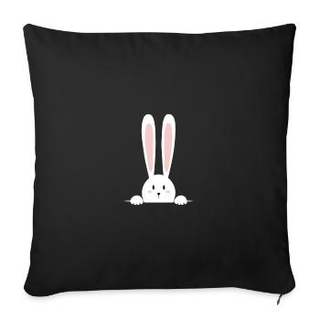 Rabbit - Sofakissenbezug 45 x 45 cm - Schwarz - Vorne