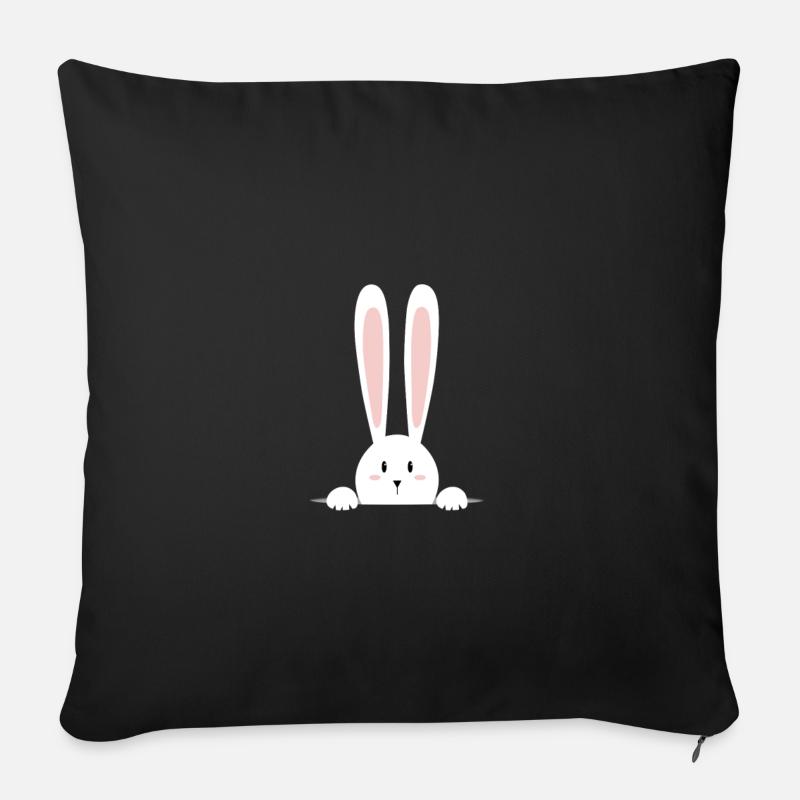 Rabbit - Sofakissenbezug 45 x 45 cm - Schwarz