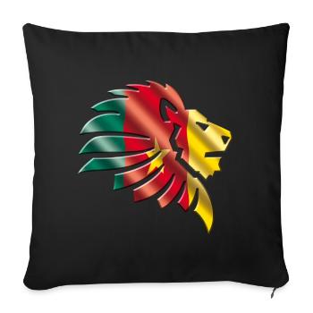 Cameroun - Housse de coussin décorative 45 x 45 cm - noir - Devant