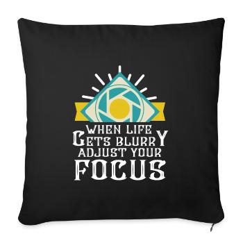 Photography Photography Camera Gift - Sofa pillowcase 17,3'' x 17,3'' (45 x 45 cm) - black - Front