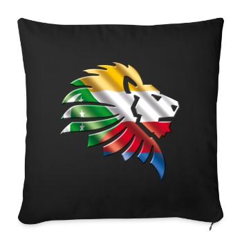 Comoros - Sofa pillowcase 17,3'' x 17,3'' (45 x 45 cm) - black - Front