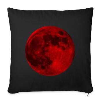 Mysterious blood moon - Sofa pillowcase 17,3'' x 17,3'' (45 x 45 cm) - black - Front